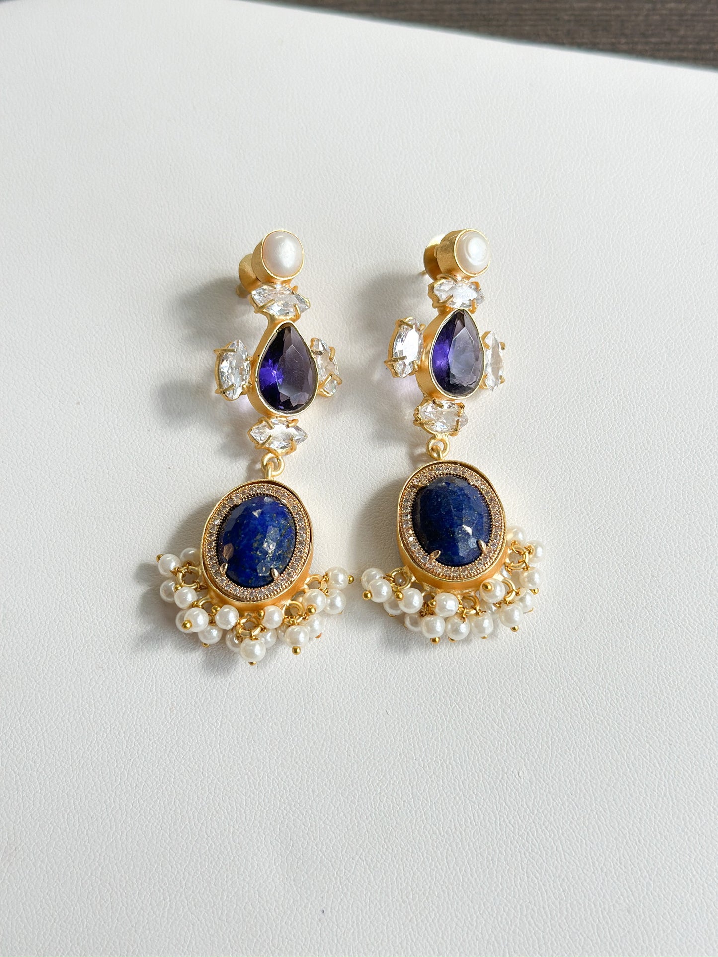 Aurora | Lapis Quartz Earrings
