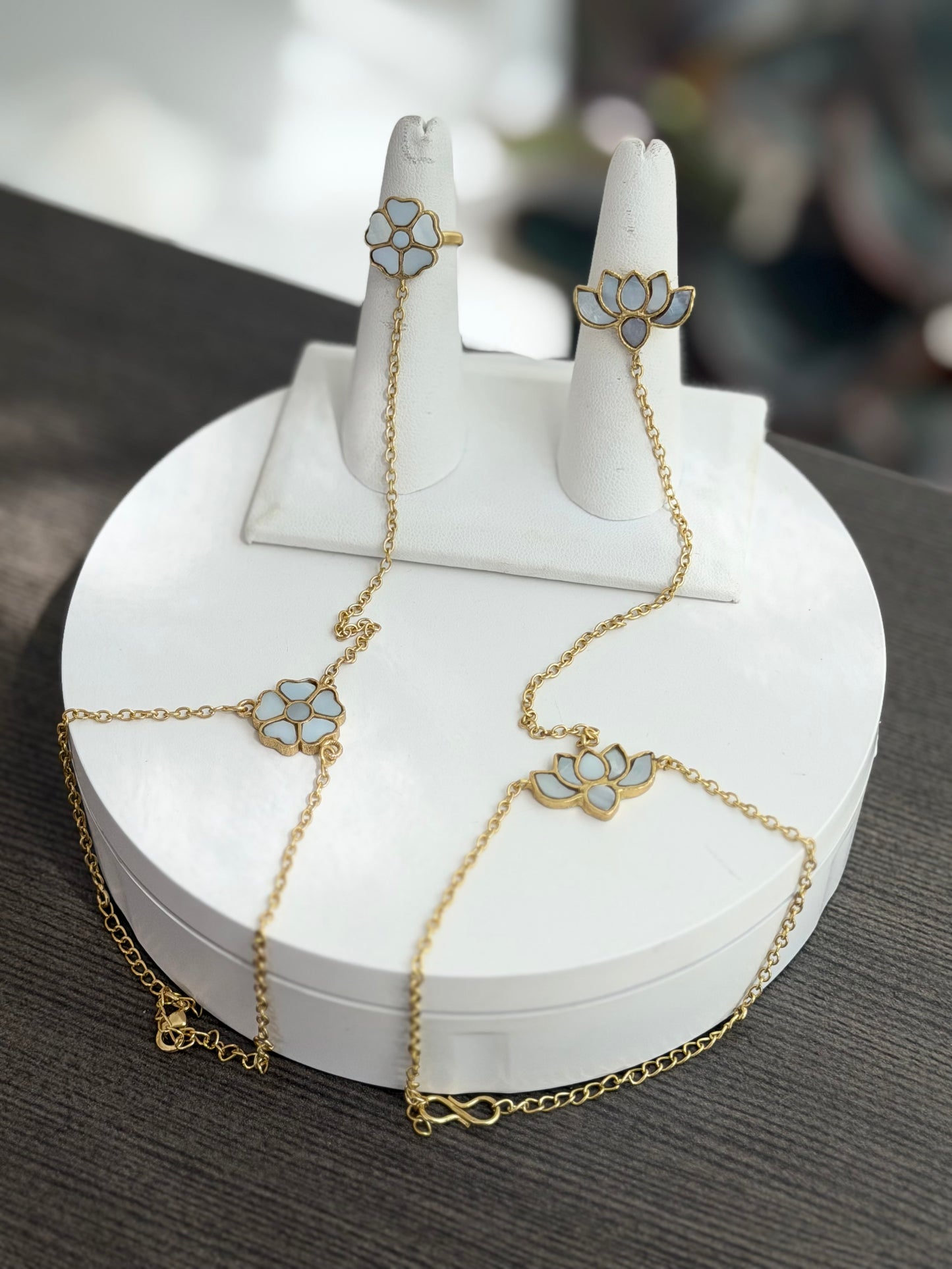 Nia Mother of Pearl Hand Chain