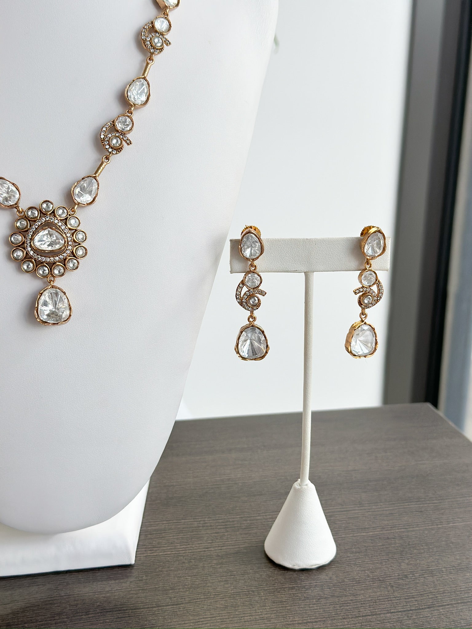Amal | Gold Plated Kundan Moissanite Set