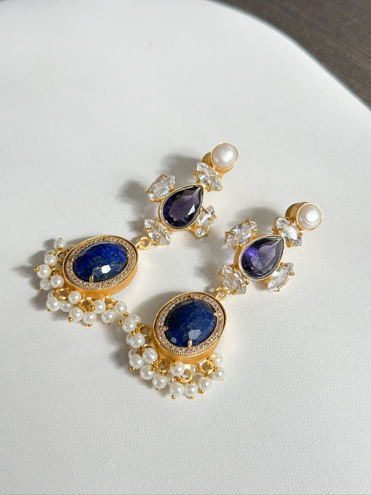 Aurora | Lapis Quartz Earrings