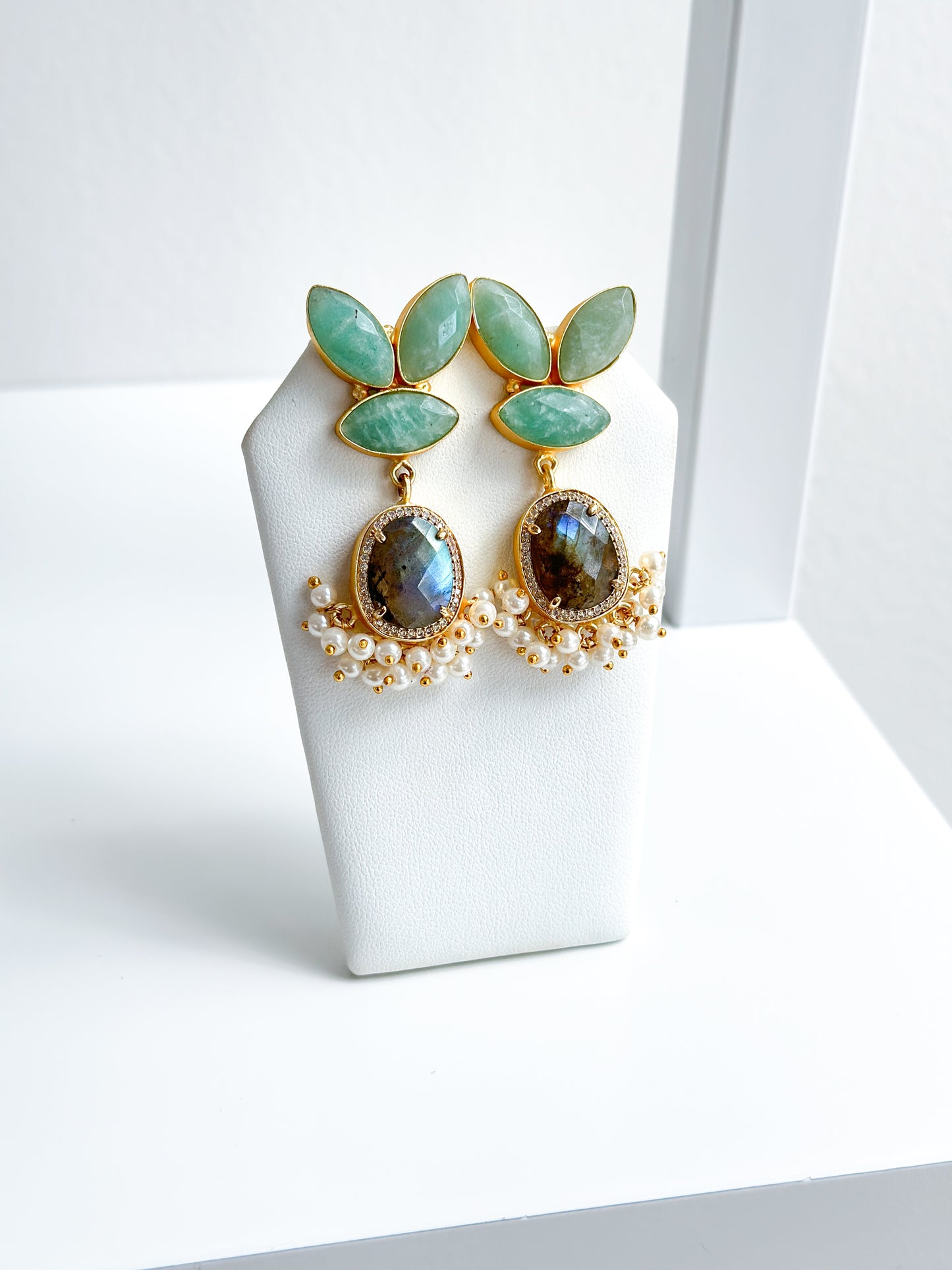 Tallulah | Amazonite & Labradorite Earrings