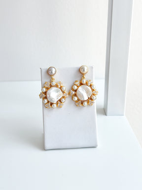 Maeve | Baroque Pearl & Crystal Earrings