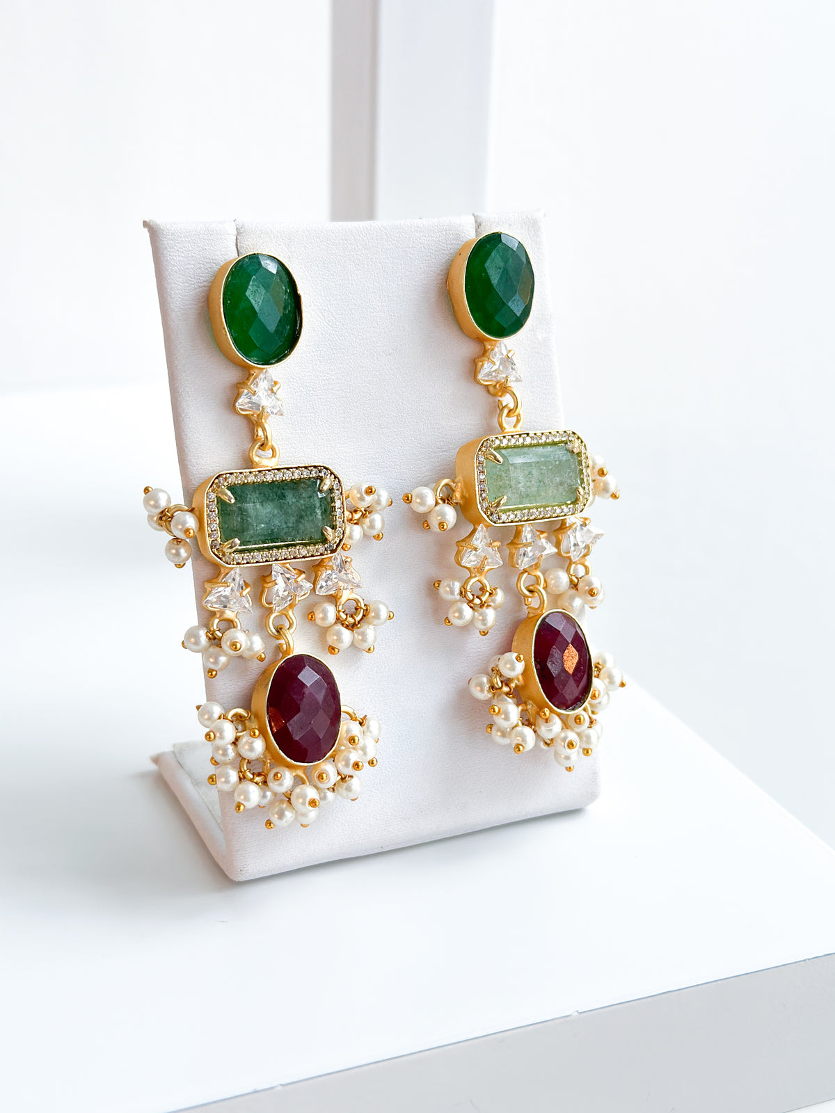 Caroline | Jade Quartz Earrings