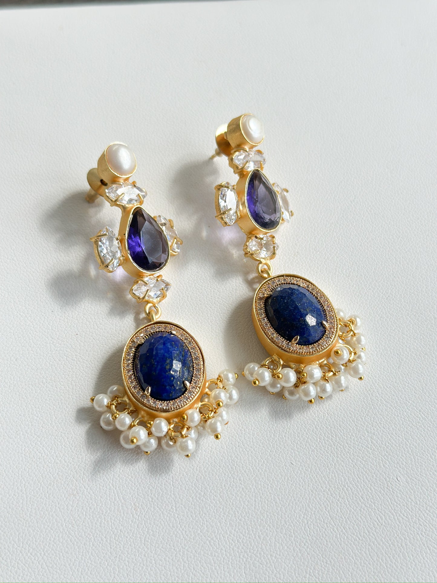 Aurora | Lapis Quartz Earrings