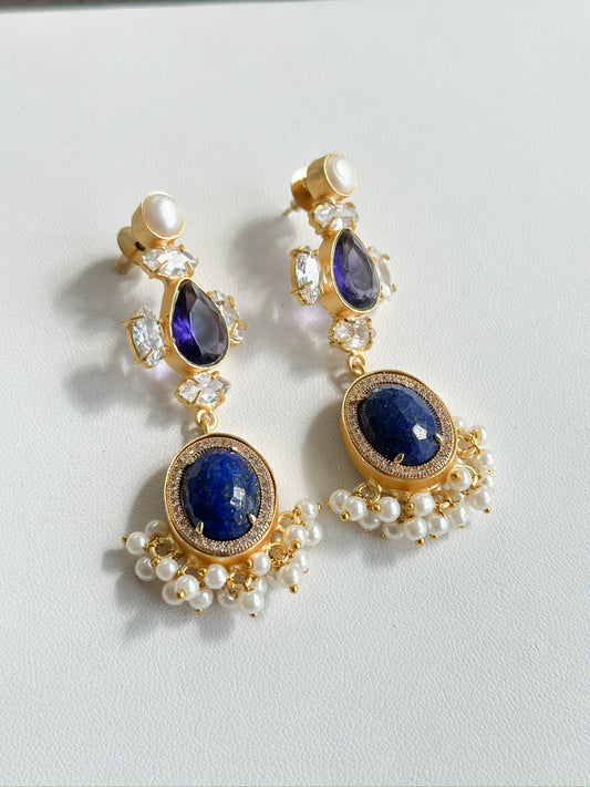 Aurora | Lapis Quartz Earrings