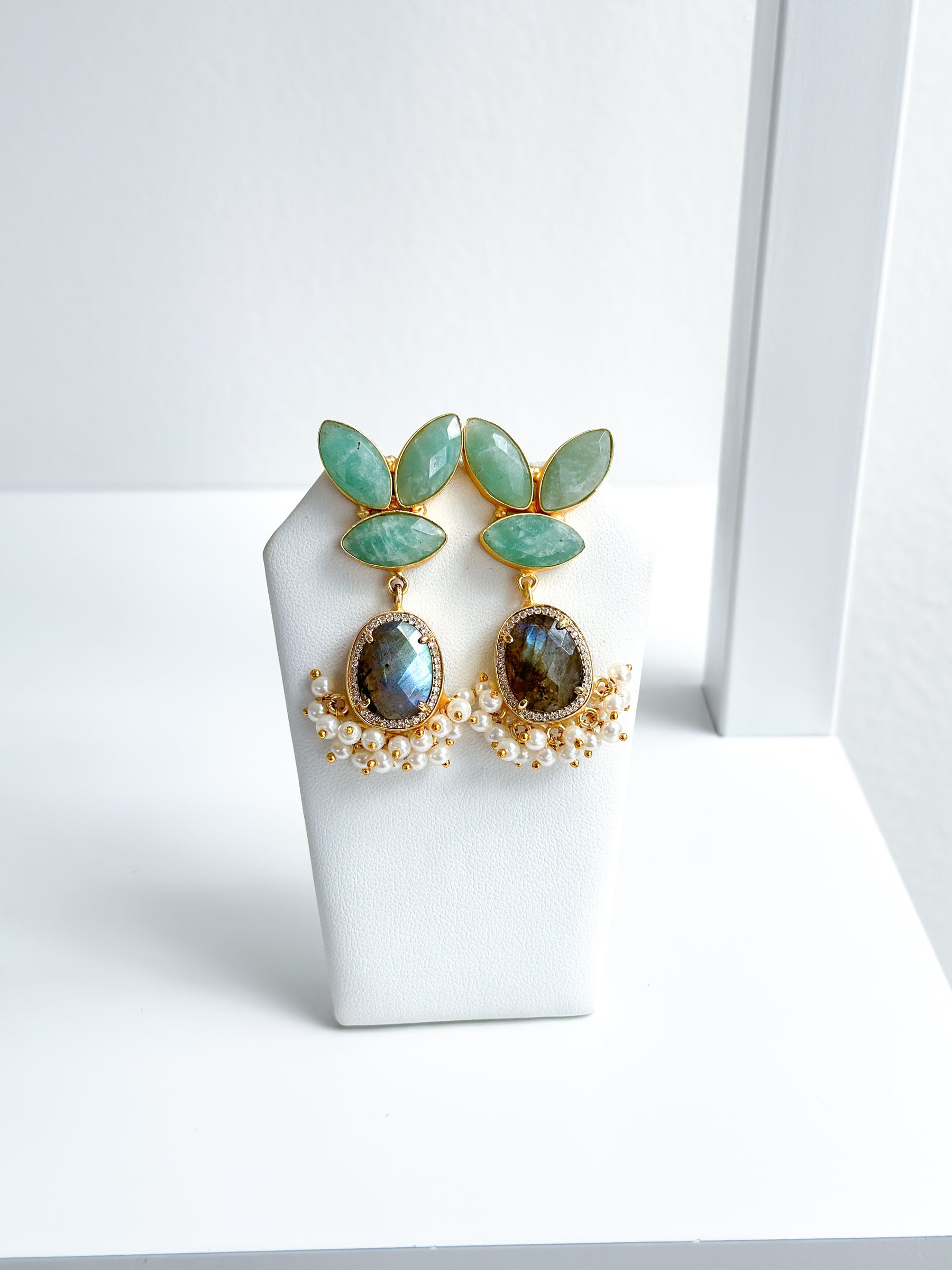 Tallulah | Amazonite & Labradorite Earrings