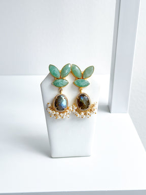 Tallulah | Amazonite & Labradorite Earrings