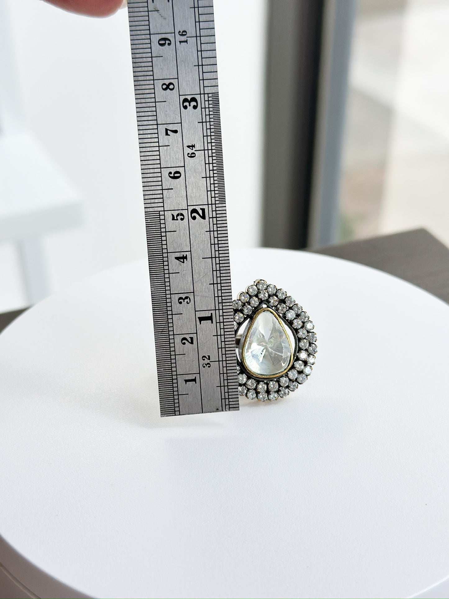 Mahnoor | Moissanite Polki Ring