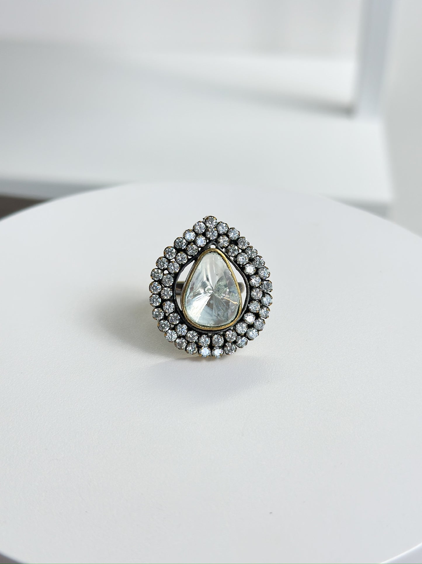 Mahnoor | Moissanite Polki Ring