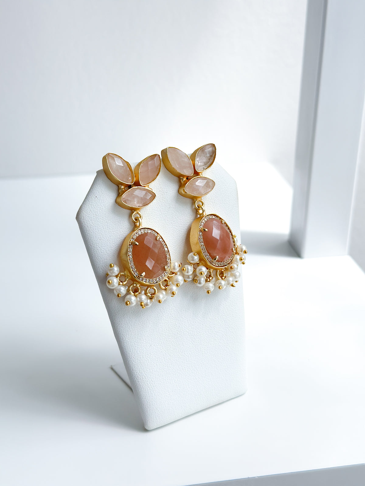 Tallulah | Strawberry Quartz & Rose Quartz Earrings