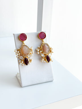 Elaina | Strawberry Quartz Earrings