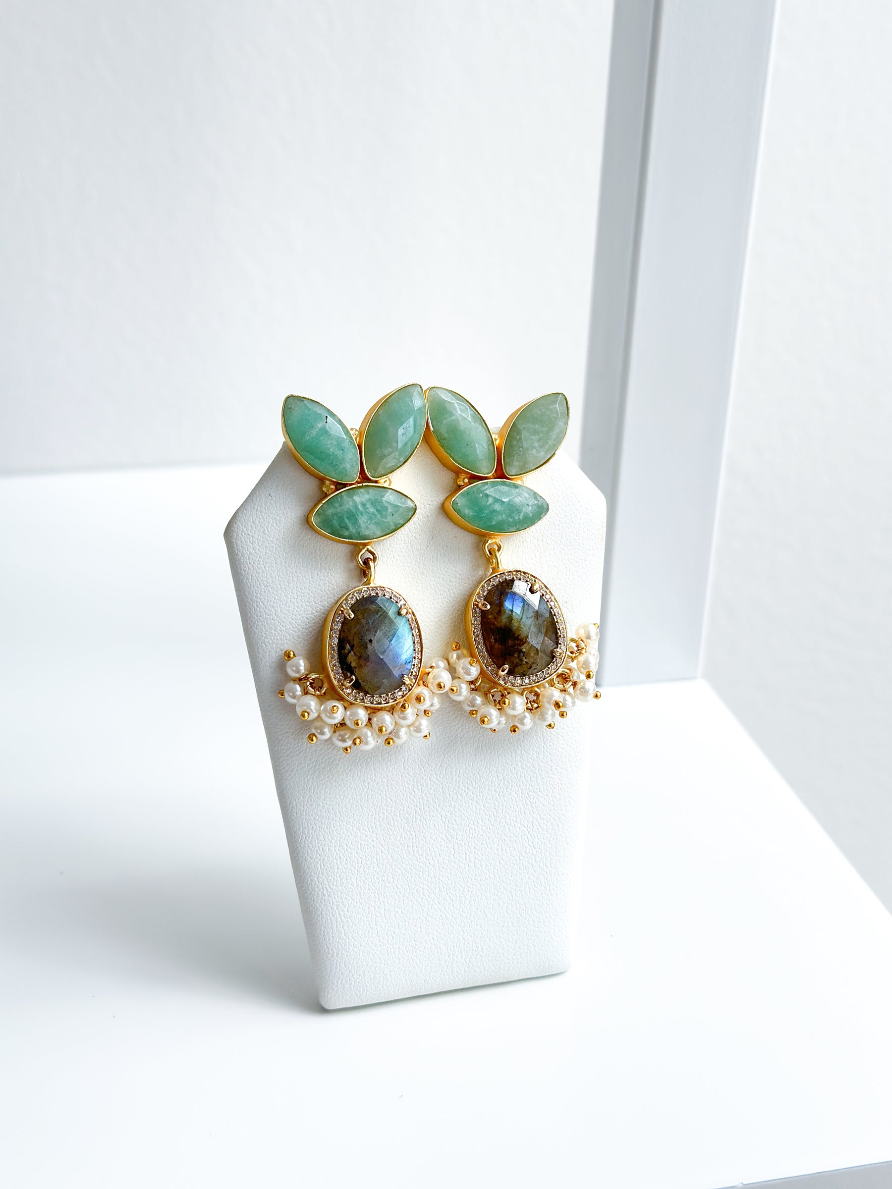 Tallulah | Amazonite & Labradorite Earrings