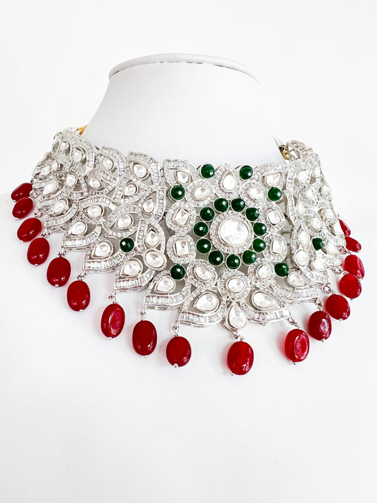 Mary | Silver Kundan Set