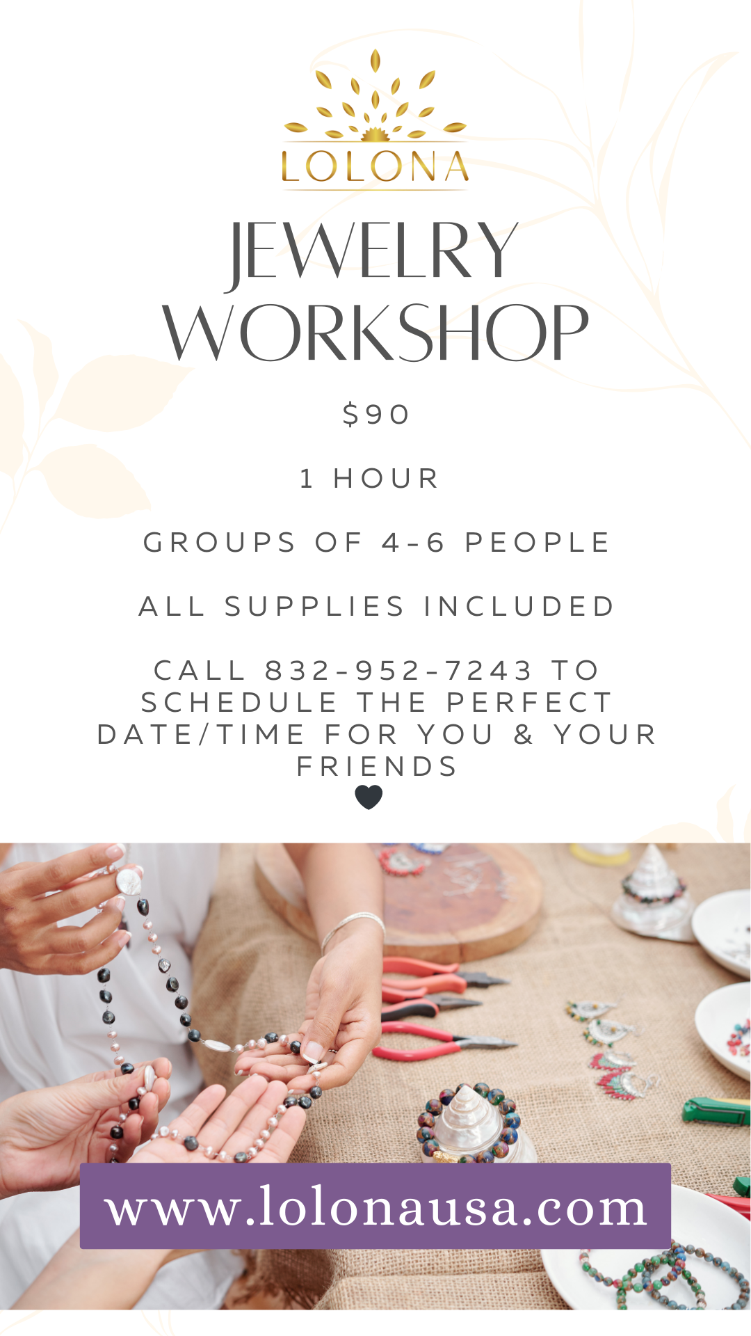 Group Jewelry Making Workshop