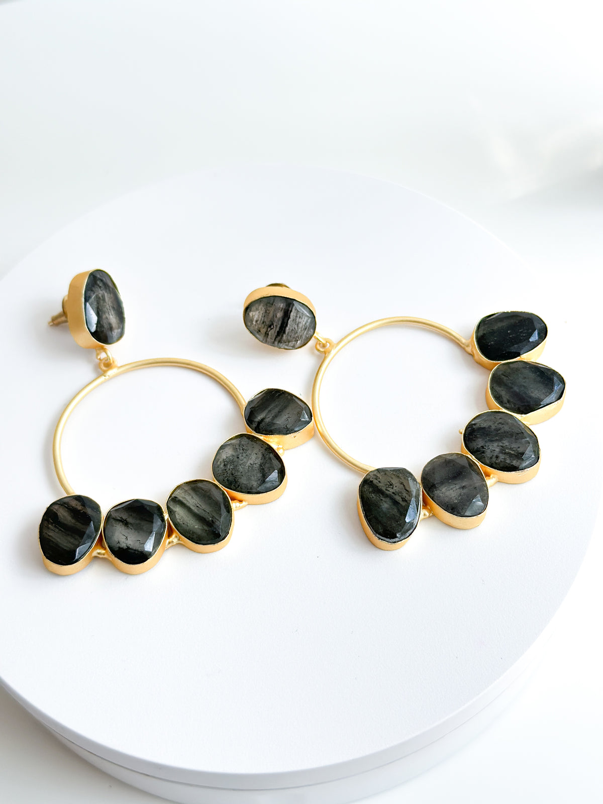 Sheba | Rutilated Quartz Earrings